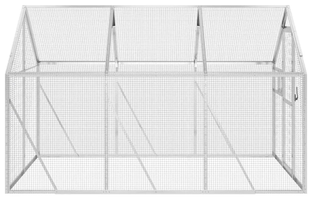 vidaXL Κλουβί Ασημένιο 1,79 x 3 x 1,85 μ. από Αλουμίνιο