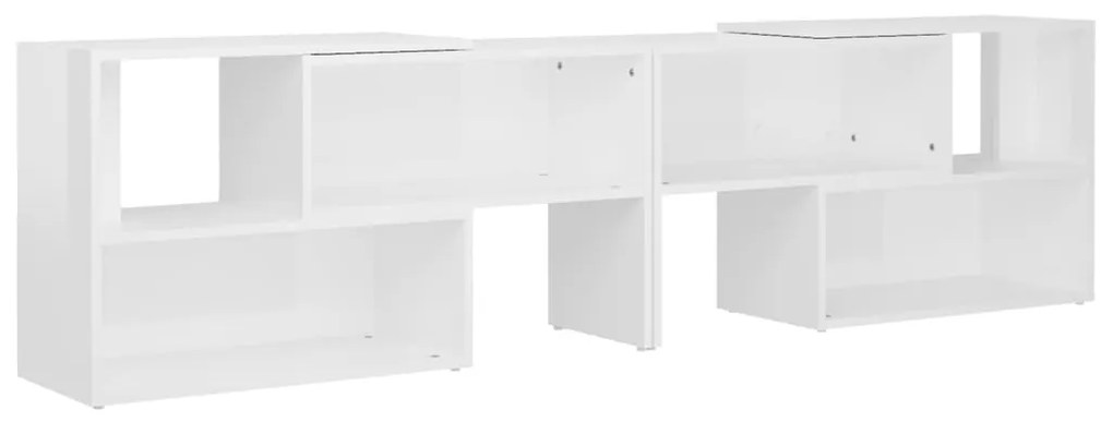 vidaXL Έπιπλο Τηλεόρασης Γυαλιστερό Λευκό 149x30x52 εκ. Επεξ. Ξύλο