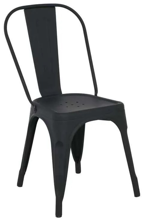 Καρέκλα RELIX Μεταλ.Μαύρη Matte High 44x49x84cm