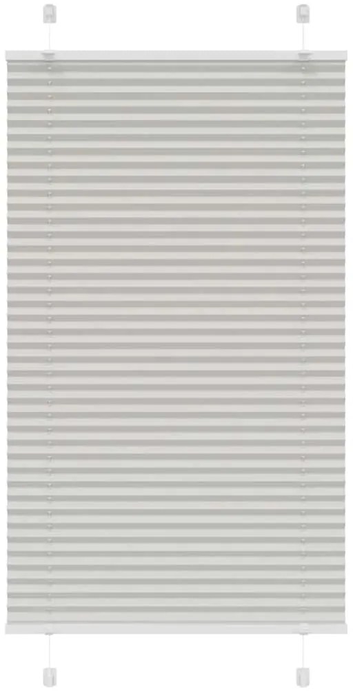 vidaXL Πλισέ περσίδα ανοιχτό γκρι 70x150 cm Πλάτος υφάσματος 69,4 cm