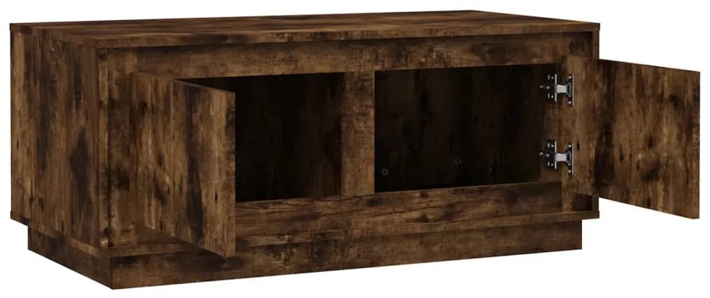 vidaXL Τραπεζάκι Σαλονιού Καπνιστή Δρυς 102x50x44 εκ. Επεξεργασμ. Ξύλο