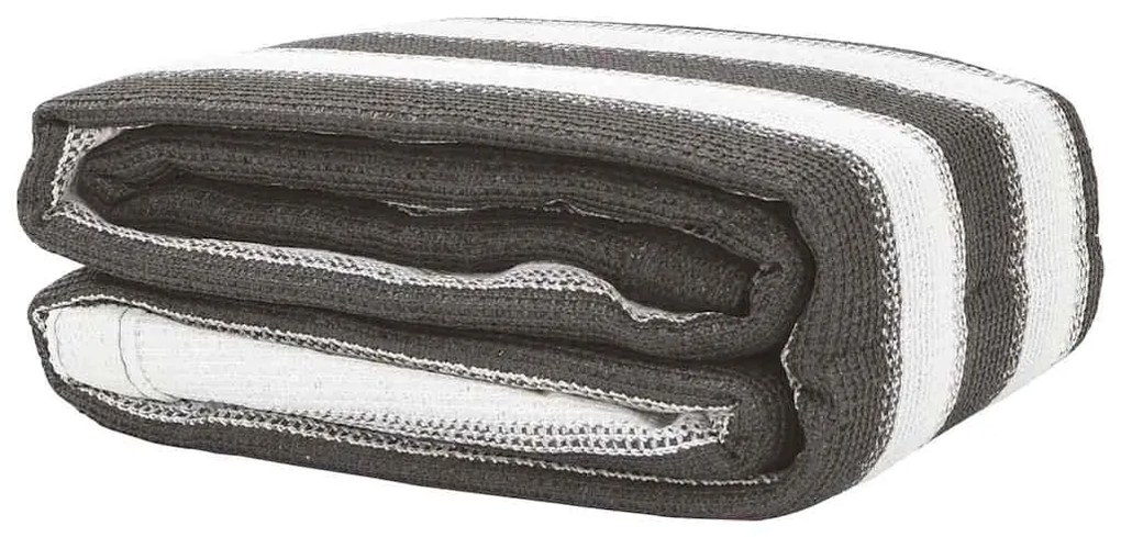 vidaXL Χαλί Σκηνής Ανθρακί / Λευκό 400 x 400 εκ. από HDPE