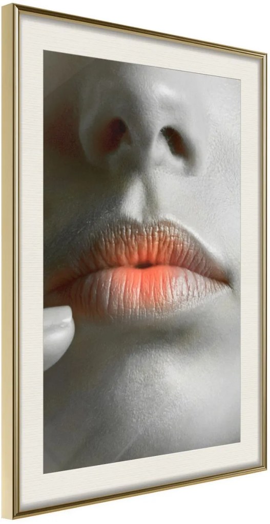 Αφίσα - Ombre Lips - 20x30 - Χρυσό - Με πασπαρτού