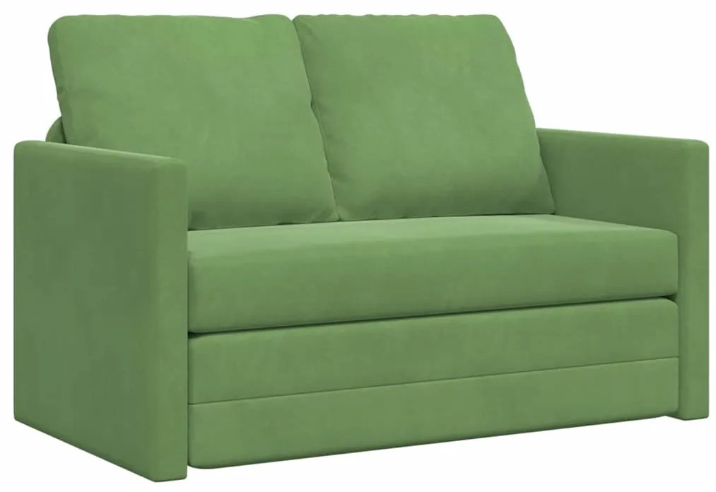 vidaXL Καναπές-κρεβάτι Ανοιχτό πράσινο 122 x 70 x 60 εκ Βελούδο