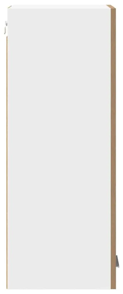 vidaXL Κρεμαστό ντουλάπι Χειροποίητη Δρυς και Λευκό 30 x 31 x 80 εκ.