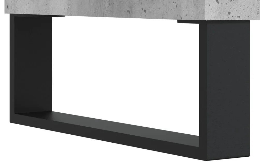 vidaXL Δισκοθήκη Γκρι Σκυροδέματος 121x38x48 εκ. Επεξεργασμένο Ξύλο