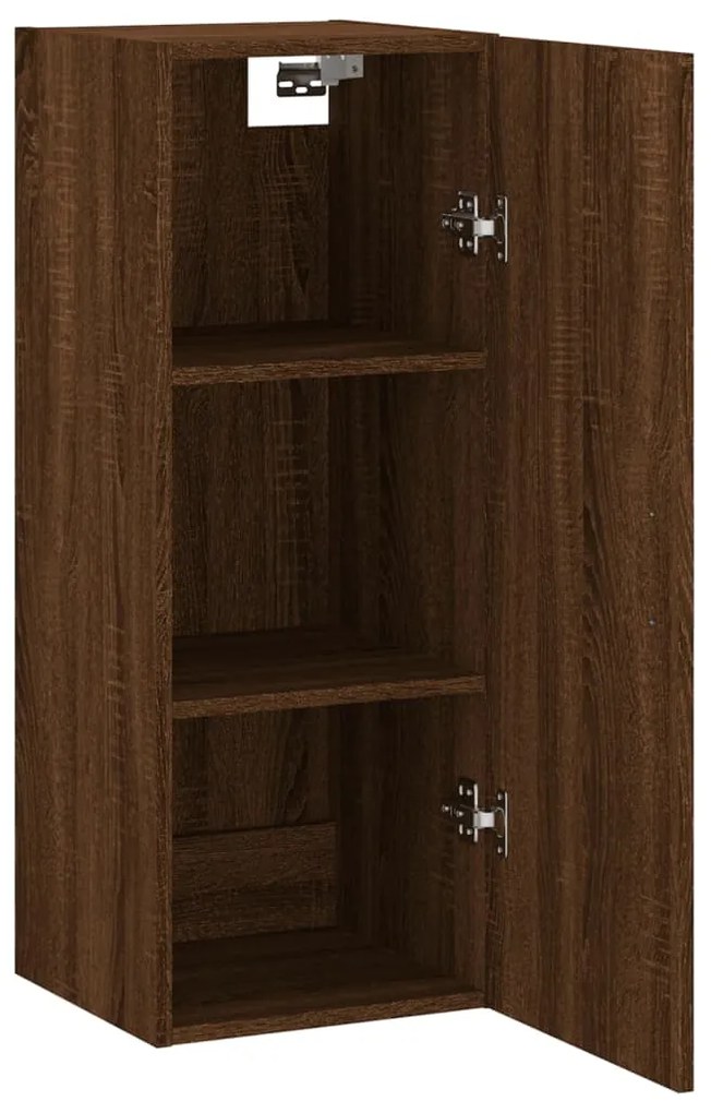 vidaXL Ντουλάπι Τοίχου Καφέ Δρυς 34,5 x 34 x 90 εκ.