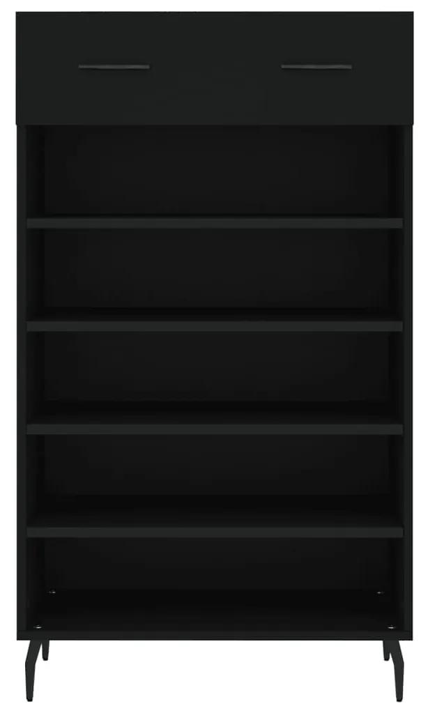 vidaXL Παπουτσοθήκη Μαύρη 60 x 35 x 105 εκ. από Επεξεργασμένο Ξύλο