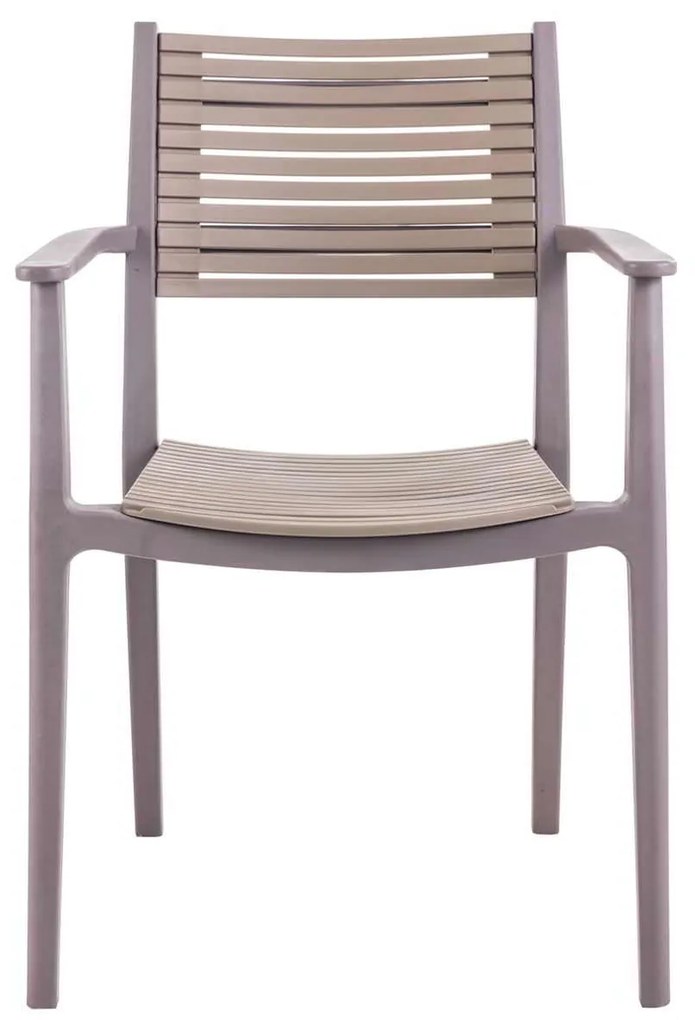 Πολυθρόνα AKRON PP-UV Καφέ/Sand Beige 60x55x85cm