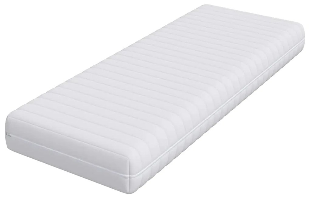 vidaXL Στρώμα Λευκό 70 x 200 cm Τσέπες ελατηρίων