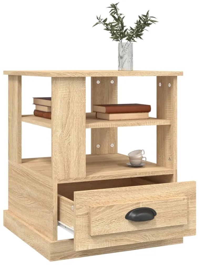 vidaXL Βοηθητικό Τραπέζι Sonoma Δρυς 50x50x60 εκ. Επεξεργασμένο Ξύλο