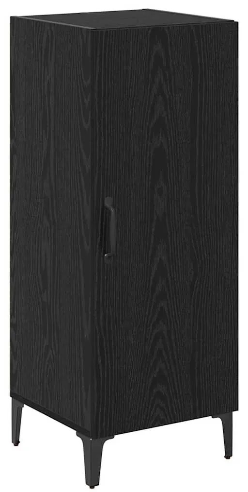 vidaXL Πλαϊνό γραφείο Μαύρη Οξυά 34,5 x 34 x 90 εκ. Επεξεργασμένο ξύλο