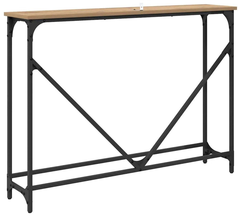 vidaXL Τραπέζι κονσόλας Artisan Oak 102 x 23 x 75 εκ