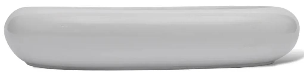 vidaXL Πολυτελής Κεραμικός Νιπτήρας Οβάλ Λευκός 63 x 42 cm