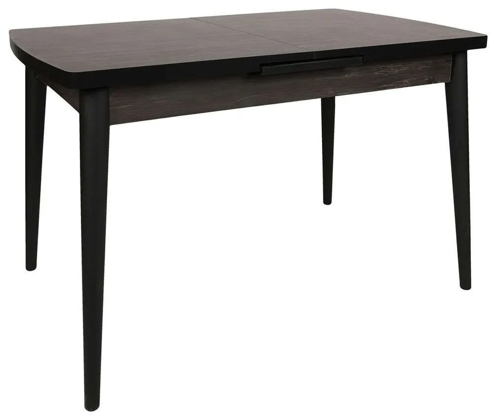 Τραπέζι Επεκτεινόμενο Inci 974NMB1507 129/157x80x79cm Black Πλαστικό,Μοριοσανίδα