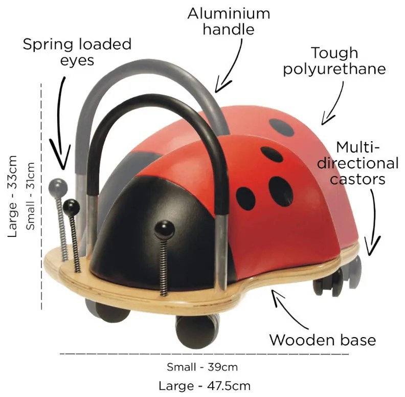 Όχημα Wheelybug Small Ladybird 1-3y