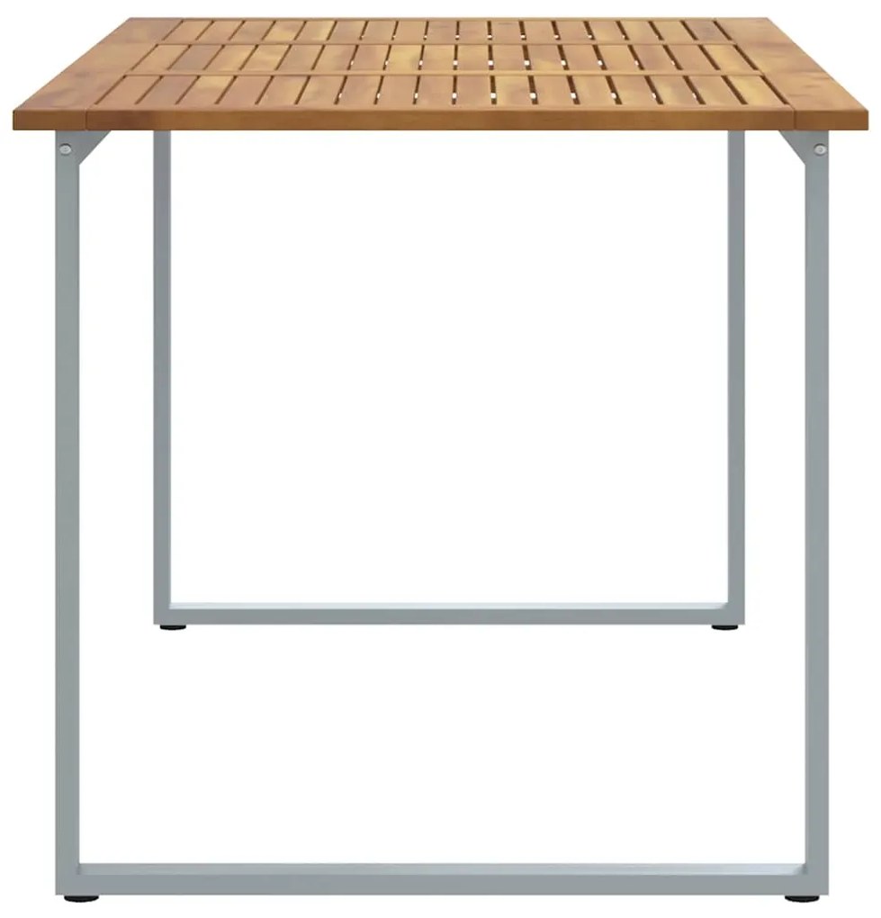 vidaXL Τραπέζι Κήπου για Φαγητό Γκρι 160 x 80 x 75 cm