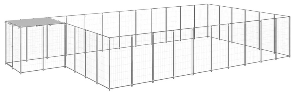 vidaXL Σπιτάκι Σκύλου Ασημί 19,36 μ² Ατσάλινο
