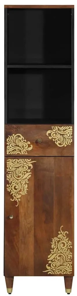 vidaXL Ντουλάπι Μπάνιου καφέ μελί 38 x 33 x 160 εκ. Στερεό ξύλο μάνγκο