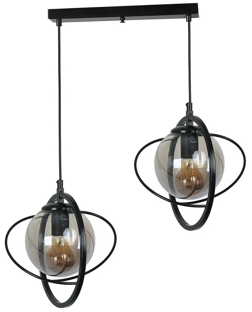 Φωτιστικό Οροφής - Ράγα Nepal 846STL1696 45x25x70cm 2xE27 40W Black Opviq