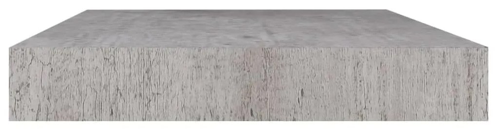 Ράφια Τοίχου 4 τεμ. Γκρι Σκυροδέματος 40 x 23 x 3,8 εκ. MDF - Γκρι