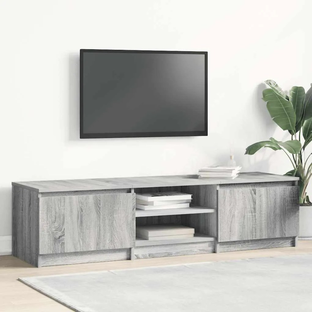 vidaXL Έπιπλο Τηλεόρασης Γκρι Sonoma 140x40x35,5 εκ. από Επεξεργ. Ξύλο