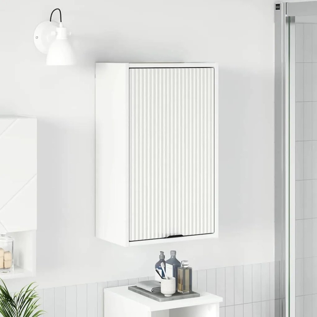 vidaXL Ντουλάπι Μπάνιου Λευκό 39 x 23.5 x 65 εκ. Επεξεργασμένο ξύλο