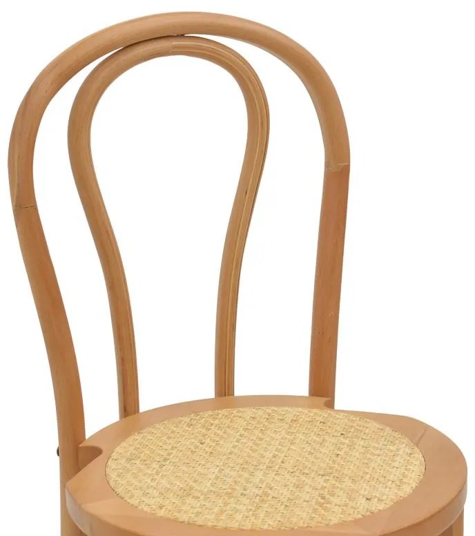 Σκαμπό μπαρ Thonet φυσικό ξύλο οξιάς-έδρα φυσικό rattan 41x50x105εκ 41x50x105 εκ.