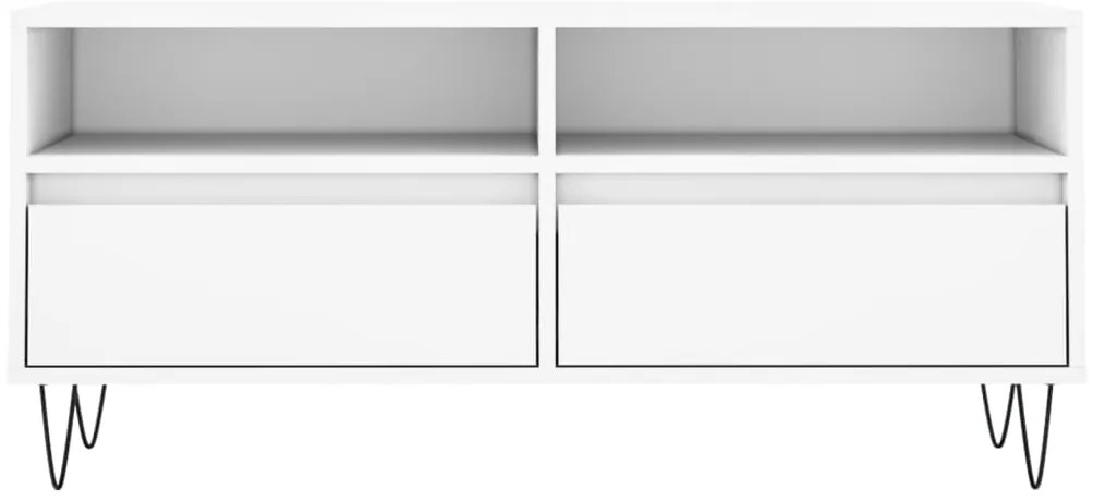 vidaXL Έπιπλο Τηλεόρασης Λευκό 100x34,5x44,5 εκ. Επεξεργασμένο Ξύλο