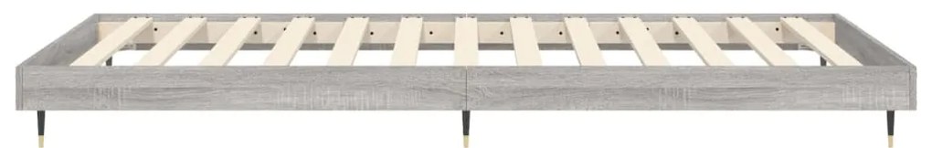 vidaXL Πλαίσιο Κρεβατιού Γκρι Sonoma 75x190 εκ. Επεξεργασμένο Ξύλο