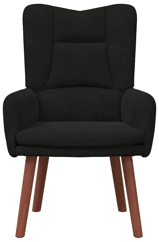 vidaXL Χαλαρωτική Πολυθρόνα Μαύρο 63 x 67 x 94 εκ. Βελούδο