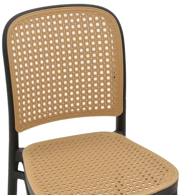 Καρέκλα Nereus pp φυσικό-μαύρο 45x43x84εκ 45x43x84 εκ.