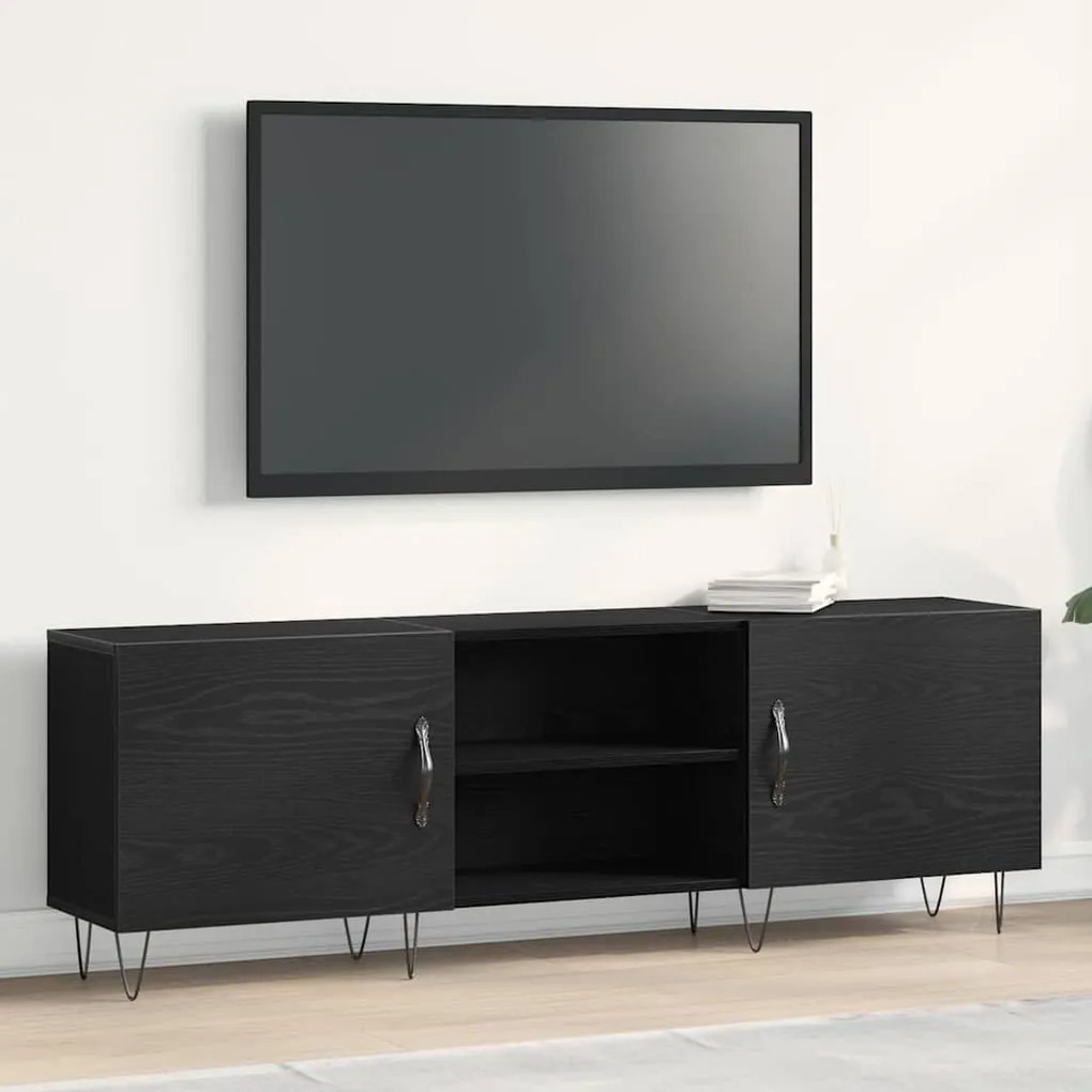 vidaXL Ντουλάπι TV Μαύρη δρυς 150 x 30 x 50 cm Επεξεργασμένο ξύλο