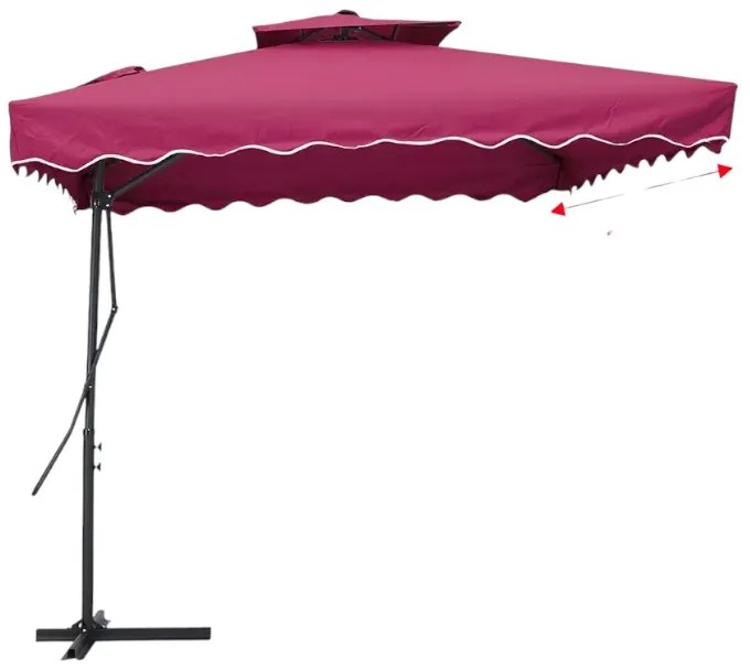 Ομπρέλα κήπου κρεμαστή - YB3099 - 585373 - Fuchsia