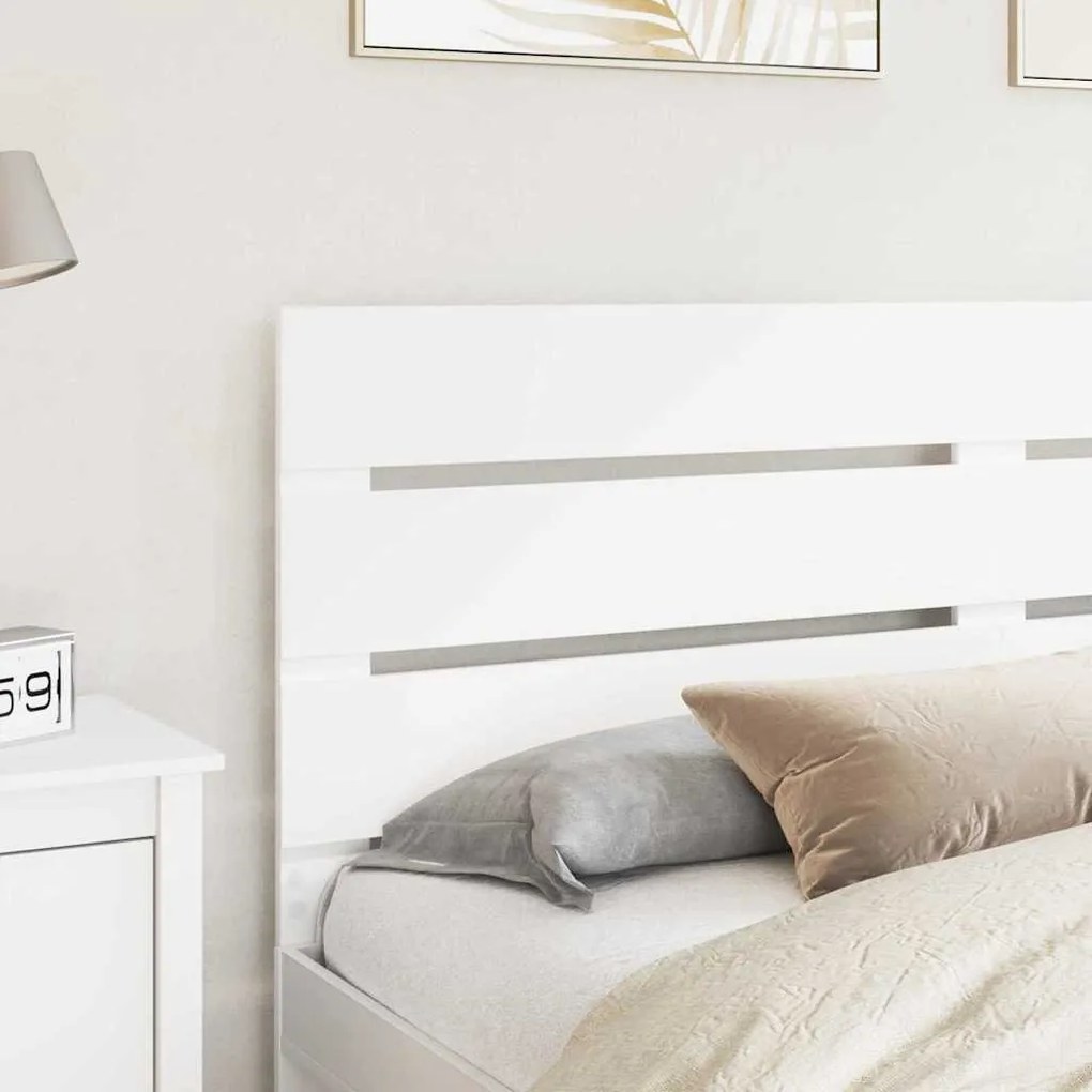 vidaXL Κεφαλάρι με κεφαλάρι Λευκό 200 cm Επεξεργασμένο ξύλο