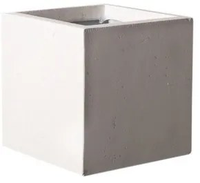 Γλάστρα Πήλινη Τετράγωνη Rocky Γκρι Ανοιχτό M 30x30x30 εκ. B-5050-8 Supergreens-B-5050-8-Γκρι B-5050-8