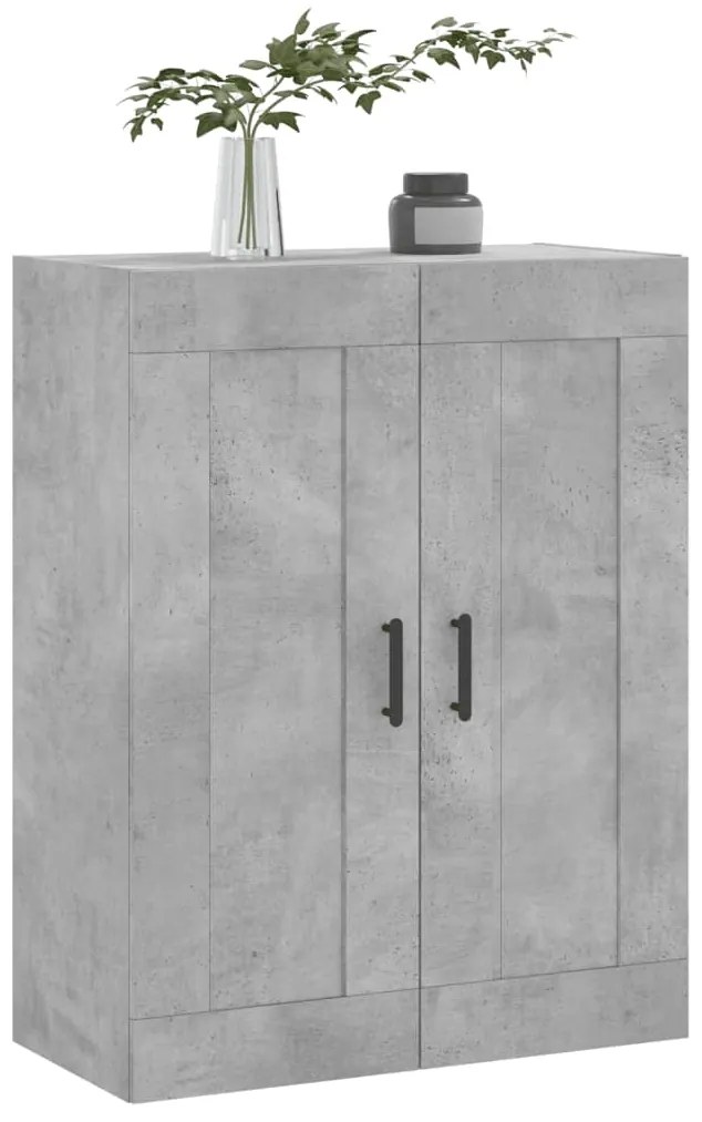 vidaXL Ντουλάπι Επιτοίχιο Γκρι Σκυροδεμ. 69,5x34x90 εκ. Επεξεργ. Ξύλο