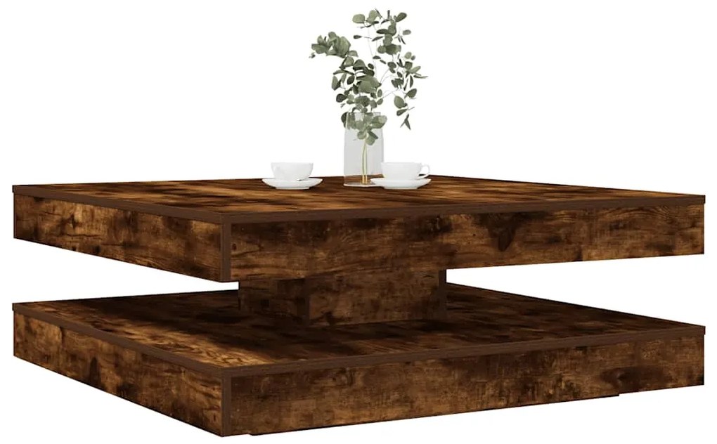 Τραπεζάκι σαλονιού περιστρεφόμενο κατά 360 μοίρες 90x90x34,5εκ.