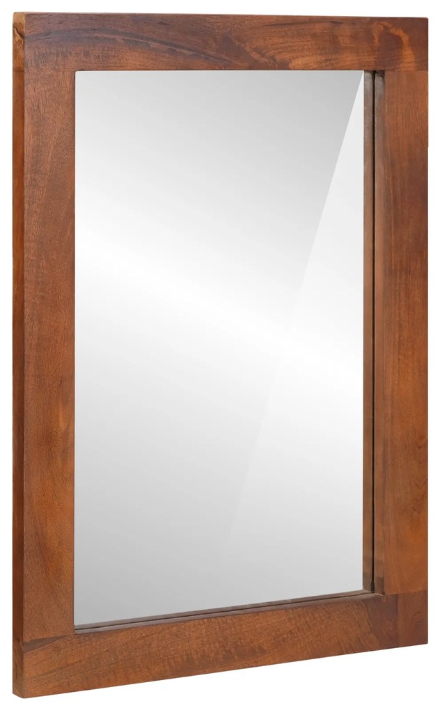 vidaXL Καθρέφτης με καθρέφτη Καφέ, ασημένιο 50 x 2.5 x 70 εκ