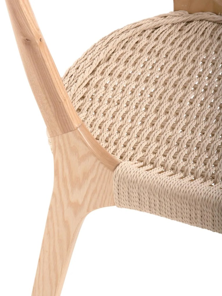 Καρέκλα C9876 Ξύλο Φράξινος και Paper Rope 47x52x86,5Υεκ. 47x52x86.5 εκ.