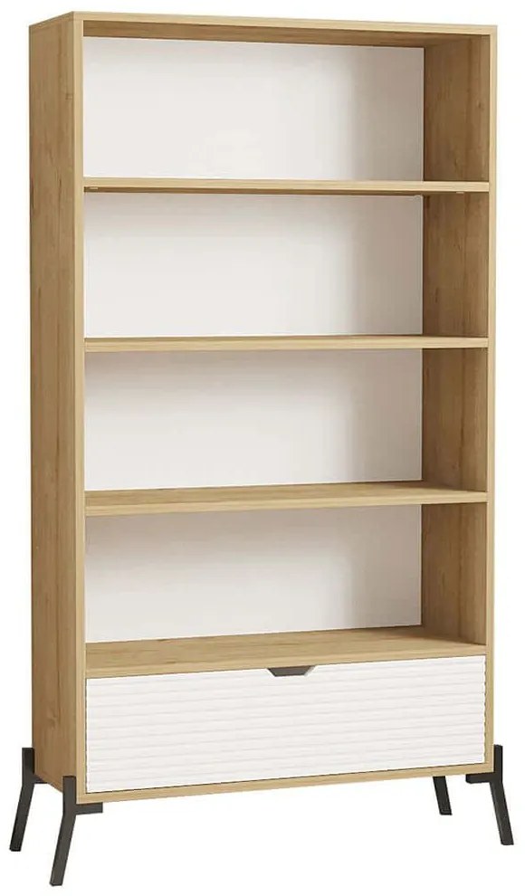 Βιβλιοθήκη Numana 835PUQ5303 83,6x30x160cm Oak-White