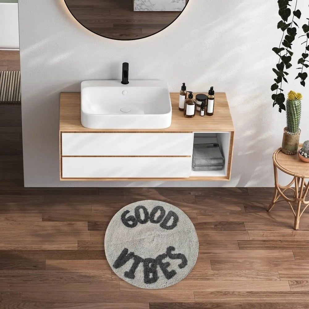 Ταπέτο Μπάνιου 0682 Grey Das Home 60X60 60x60cm 100% Cotton