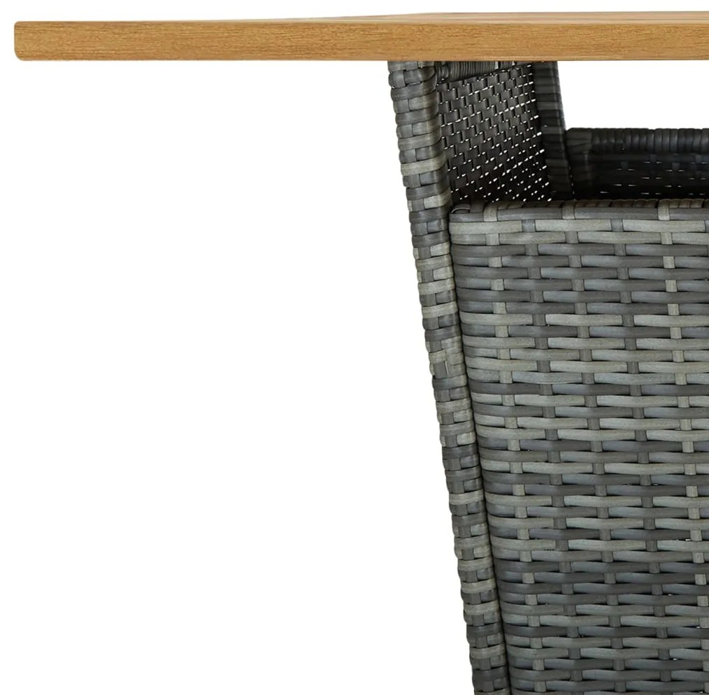 vidaXL Σετ Επίπλων Μπαρ Κήπου 5 τεμ. Γκρι Συνθετικό Ρατάν με Μαξιλάρια