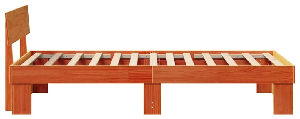 vidaXL Σκελετός Κρεβατιού Καφέ κεριού 100 x 200 cm Μασίφ ξύλο πεύκου
