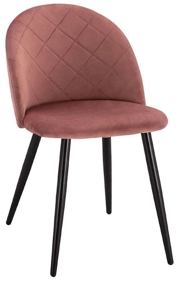 Καρέκλα Oded HM8731.12 49x57x79cm Apple-Black Βελούδο, Μέταλλο