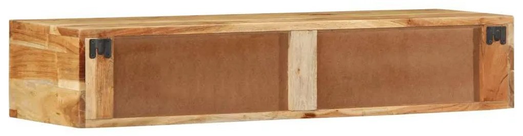 Επίτοιχο ντουλάπι τηλεόρασης 100x30x19 cm Μασίφ ξύλο ακακίας - Καφέ