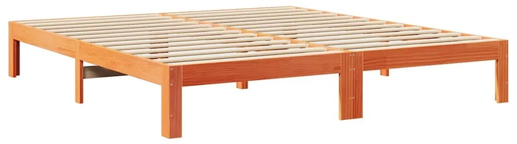 vidaXL Σκελετός Κρεβ. Χωρίς Στρώμα Καφέ Κεριού 160x200 εκ Μασίφ Πεύκο