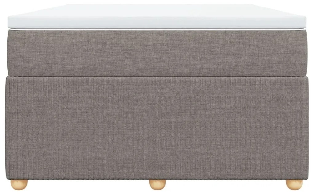 Κρεβάτι Boxspring με Στρώμα Taupe 120x200 εκ. Υφασμάτινο - Μπεζ-Γκρι