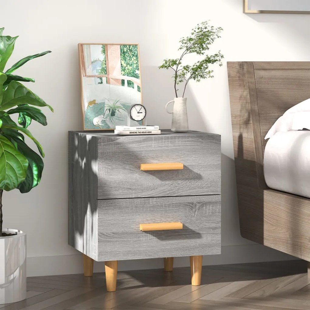vidaXL Κομοδίνο Γκρι Sonoma 40 x 35 x 47,5 εκ.