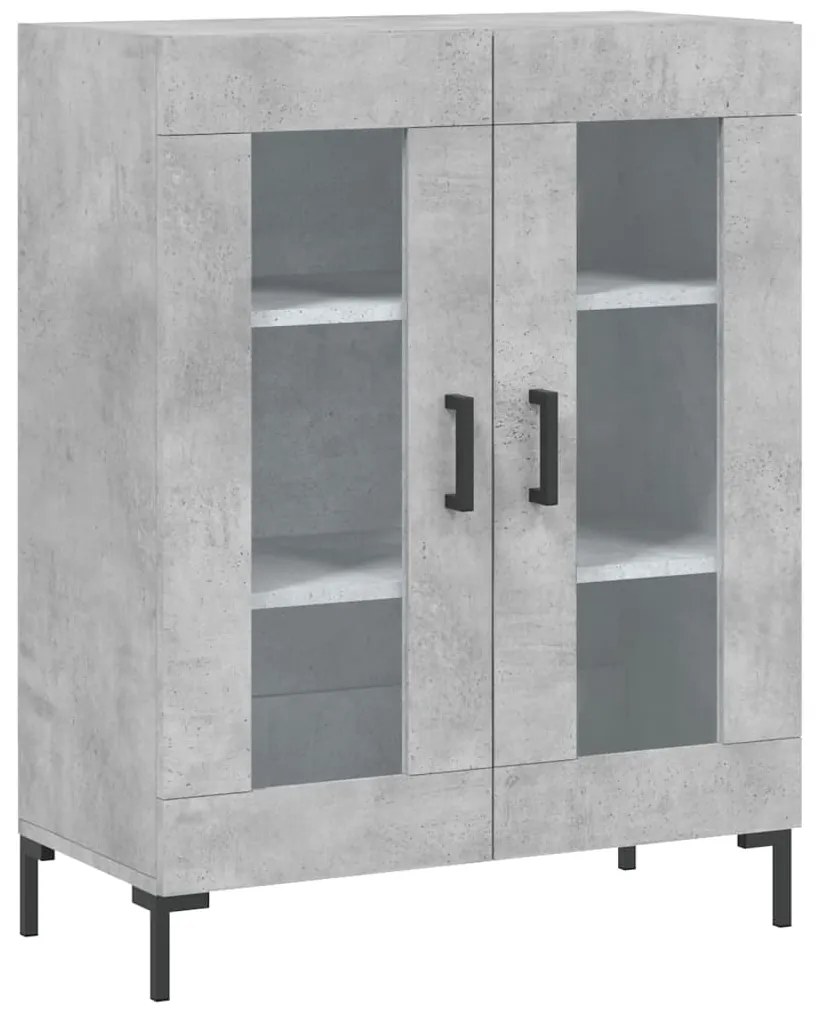 vidaXL Ντουλάπι Γκρι Σκυροδέματος 69,5x34x180 εκ. Επεξεργασμένο Ξύλο
